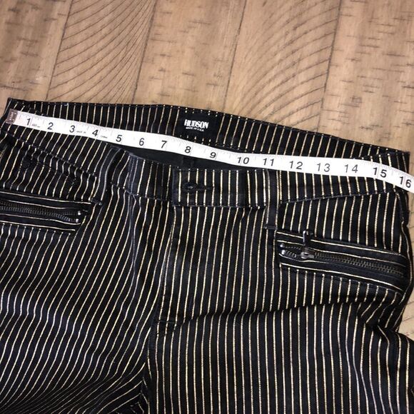 Hudson’s Spark ⚡️ SuperSkinny Gold Striped 5 Pocket Jeans 👖 Wow! - Picture 6 of 17